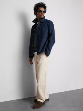 Mid-rise baggy chinos