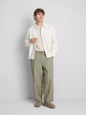 Mid-rise baggy chinos