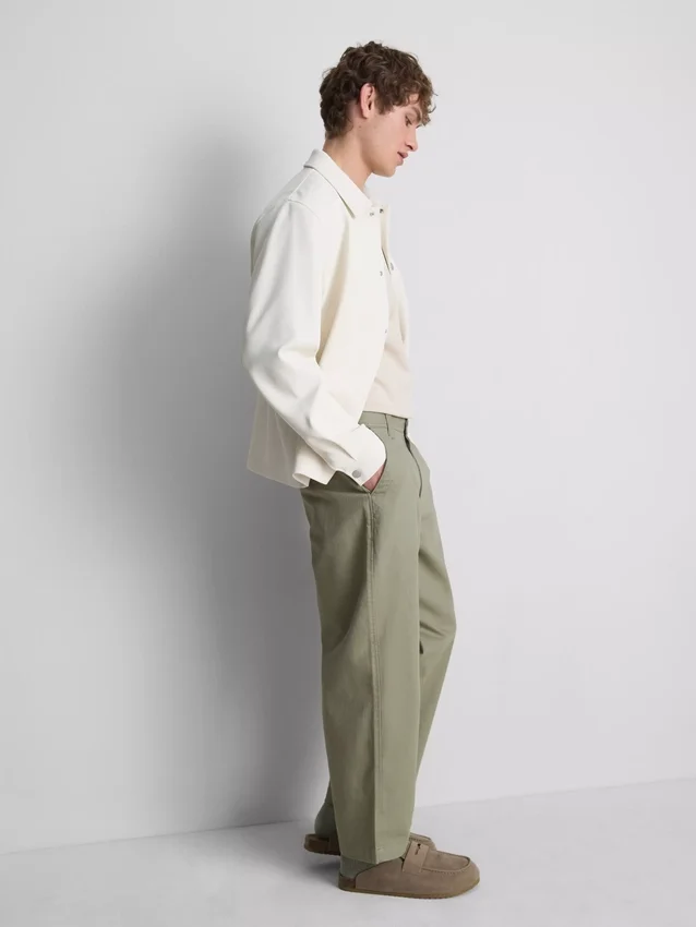 Mid-rise baggy chinos