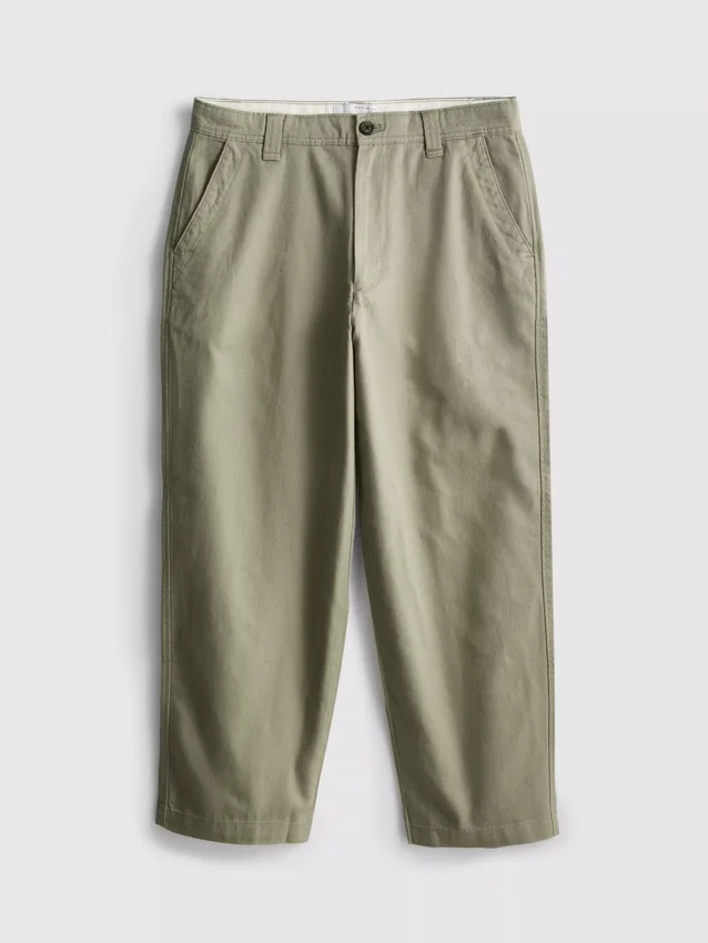 Mid-rise baggy chinos