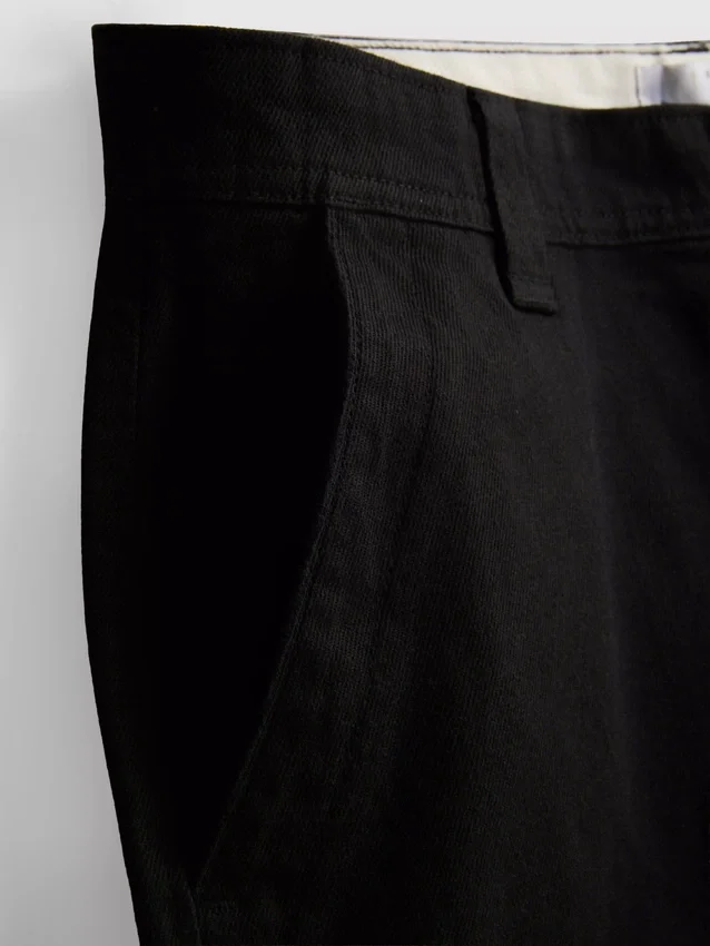 Mid-rise baggy chinos