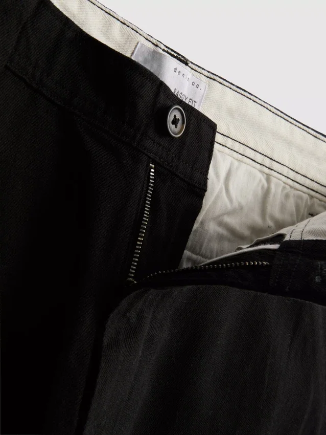Mid-rise baggy chinos