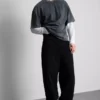 Mid-rise baggy jeans