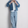 Mid-rise baggy jeans