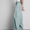 Mid-rise barrel jeans