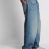 Mid-rise barrel jeans
