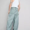 Mid-rise barrel jeans