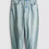 Mid-rise barrel jeans