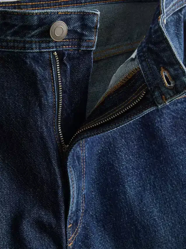 Mid-rise barrel jeans