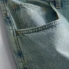 Mid-rise barrel jeans