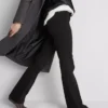 Mid rise cotton bootcut jeans