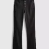 Mid rise cotton bootcut jeans
