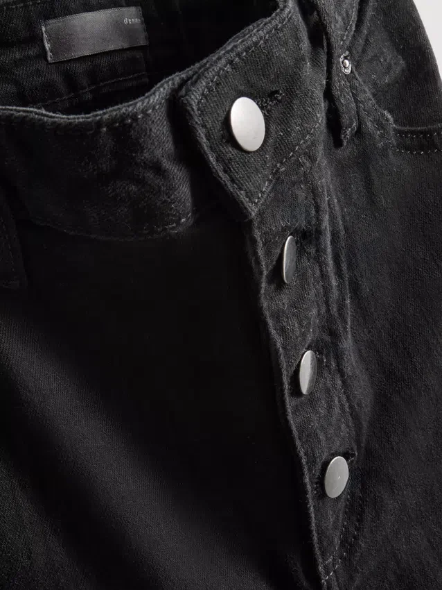 Mid rise cotton bootcut jeans