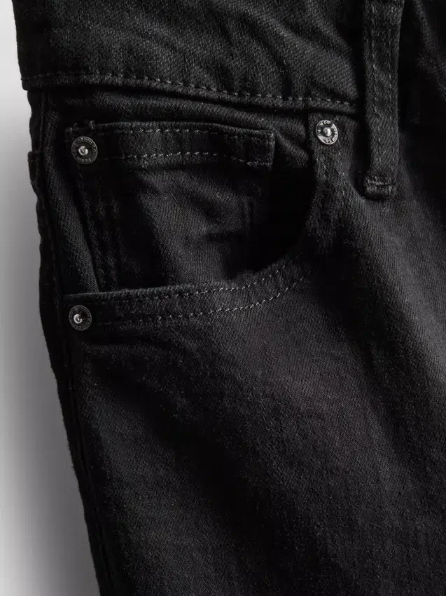Mid rise cotton bootcut jeans