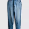 Mid-rise cotton denim straight-leg jeans