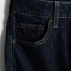 Mid-rise cotton denim straight-leg jeans