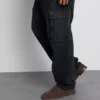 Mid-rise loose cargo jeans
