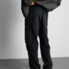 Mid-rise loose cargo jeans