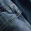 Mid-rise loose cargo jeans