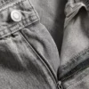 Mid-rise loose cargo jeans