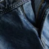 Mid-rise loose cargo jeans