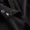 Mid rise pleated stretch pants