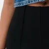 Mid-rise ponte flared leggings