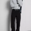 Mid-rise relaxed straight leg jeans