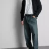Mid-rise relaxed straight leg jeans