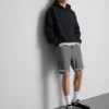 Mid-rise slim denim shorts