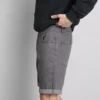 Mid-rise slim denim shorts