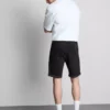 Mid-rise slim denim shorts