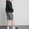 Mid-rise slim denim shorts