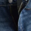 Mid-rise slim denim shorts