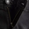 Mid-rise slim denim shorts