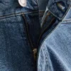 Mid-rise slim denim shorts