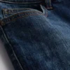 Mid-rise slim denim shorts