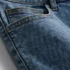 Mid-rise slim denim shorts