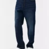 Mid-rise straight-leg jeans