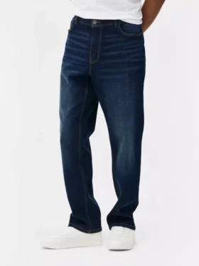 Mid-rise straight-leg jeans