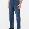 Mid-rise straight-leg jeans