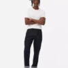 Mid-rise straight leg jeans