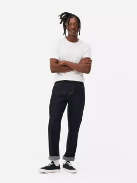 Mid-rise straight leg jeans