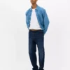 Mid-rise straight-leg jeans