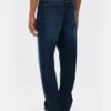 Mid-rise straight-leg jeans