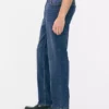 Mid-rise straight-leg jeans
