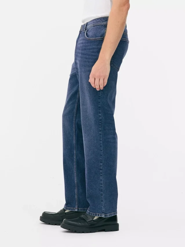 Mid-rise straight-leg jeans