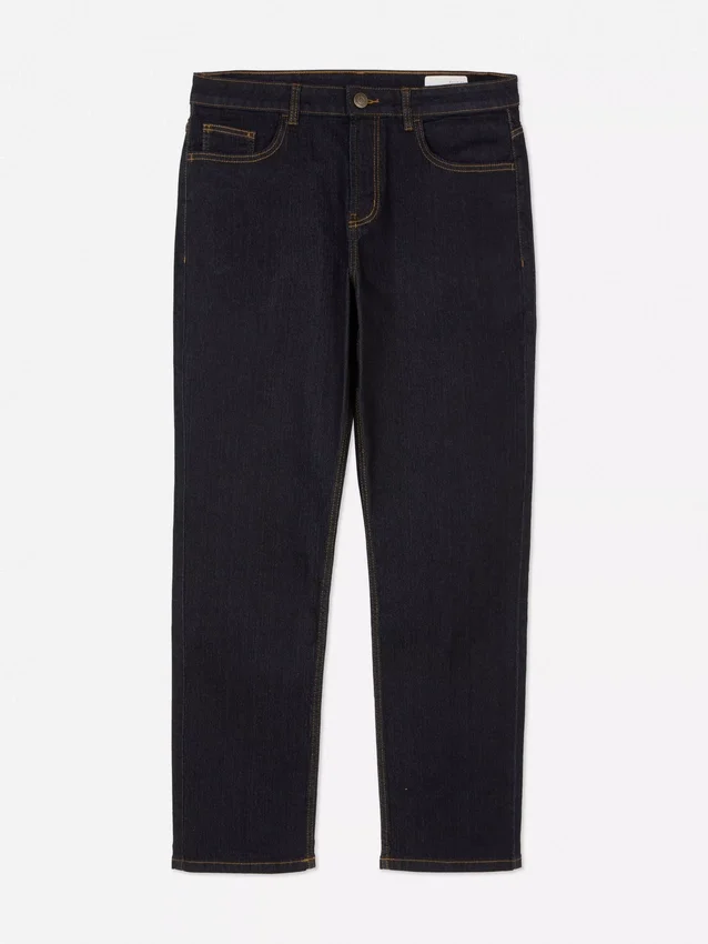 Mid-rise straight leg jeans