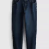 Mid-rise straight-leg jeans