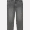 Mid-rise straight-leg jeans